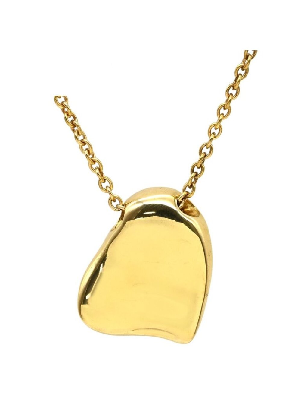 Tiffany & Co Necklace Full Heart Yellow Gold T&Co 18k 750 Elsa Peretti